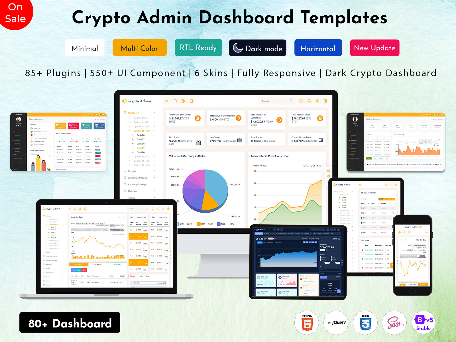 Crypto Admin Dashboard Templates