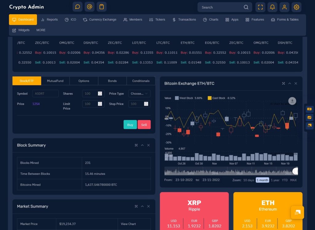Bootstrap 5 Admin Template with Crypto Admin Dashboard UI Kit