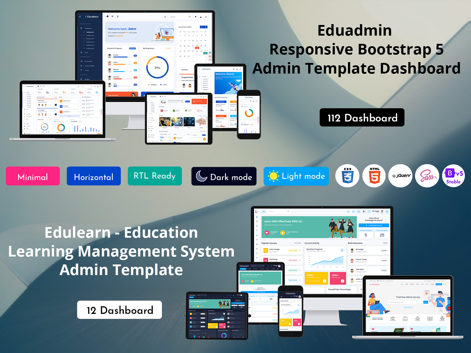 Education LMS Dashboard Admin Template