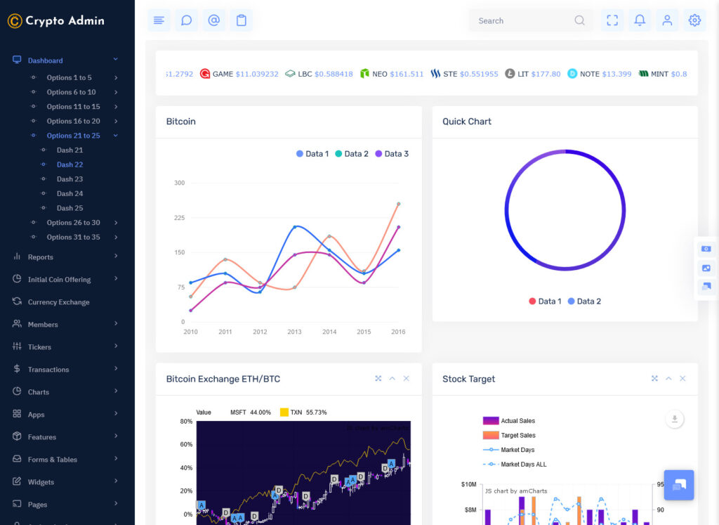 Best Crypto Dashboard And Admin Dashboard UI Kit - Bitcoin