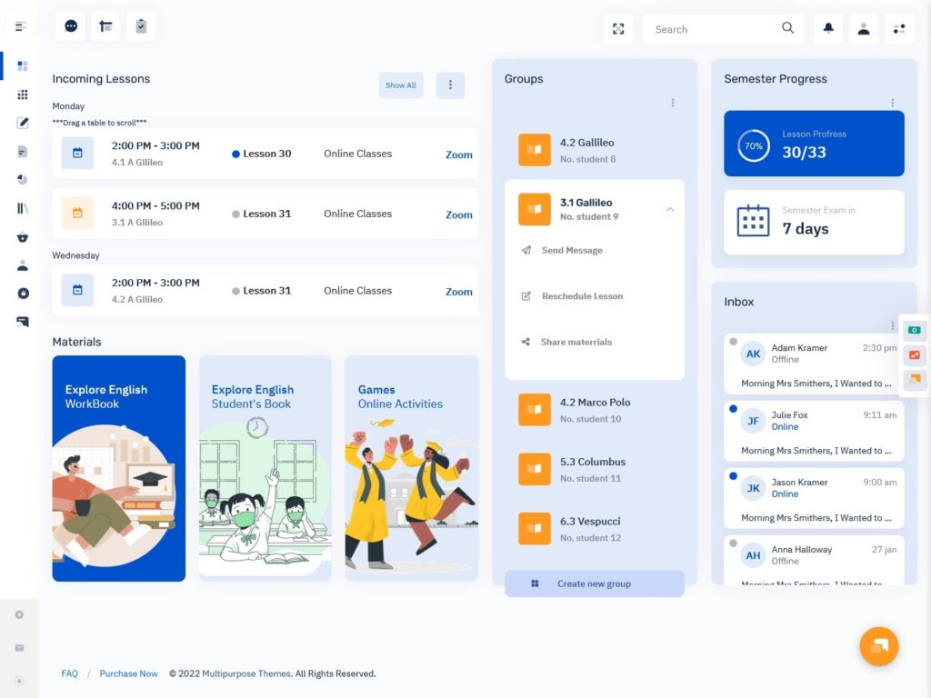 Best Bootstrap HTML to create an Online Course Dashboard in 2023
