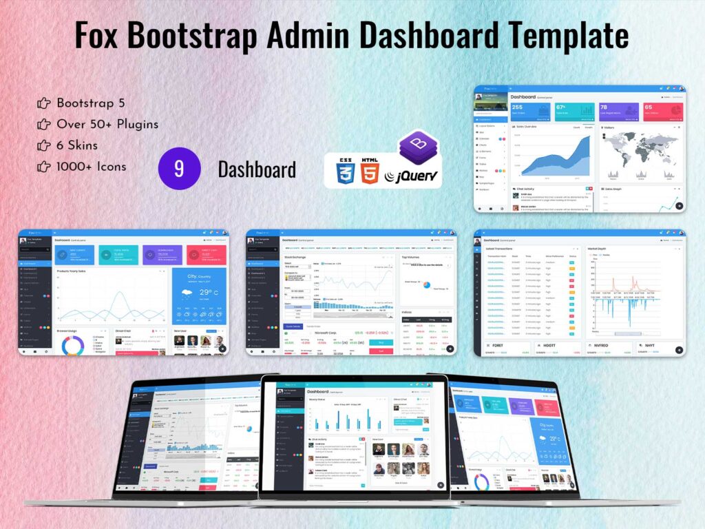 Fox-Bootstrap-Admin-Dashboard-Template - MultiPurpose Themes