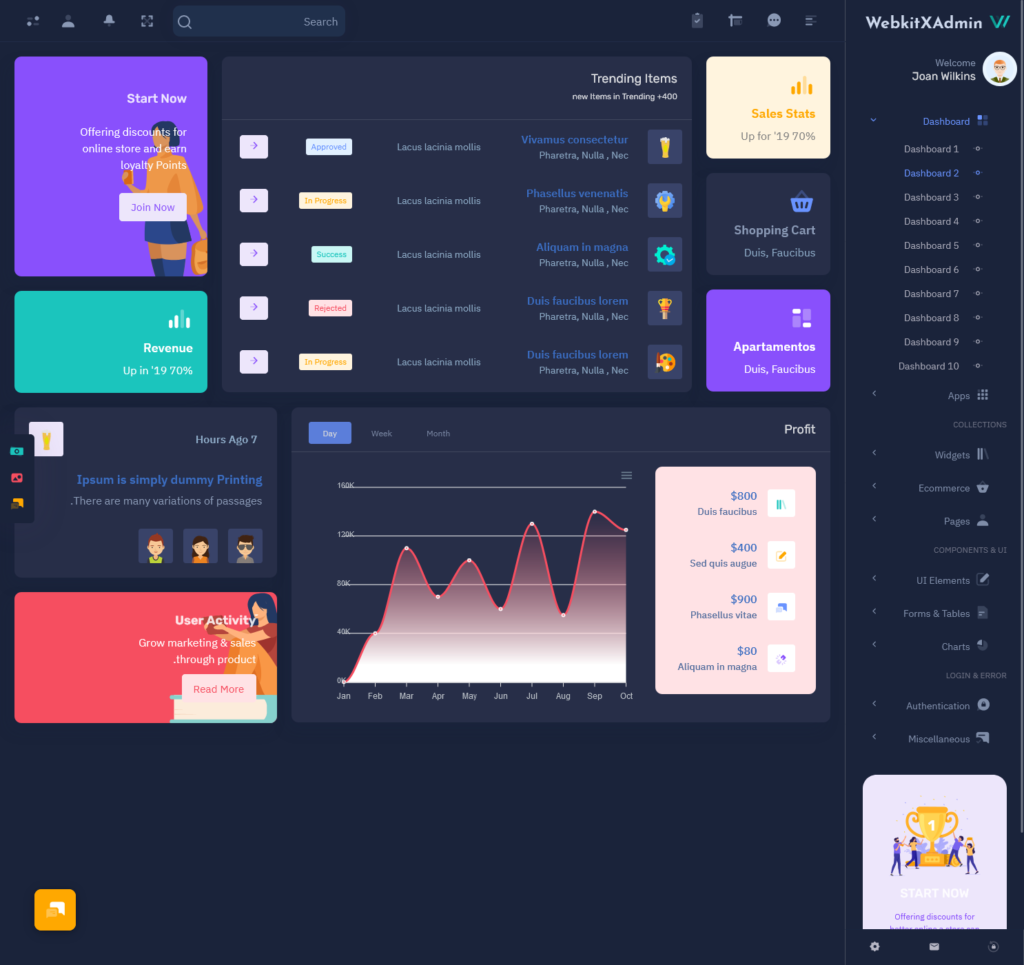 RTL DARK DEMO-2 - MultiPurpose Themes