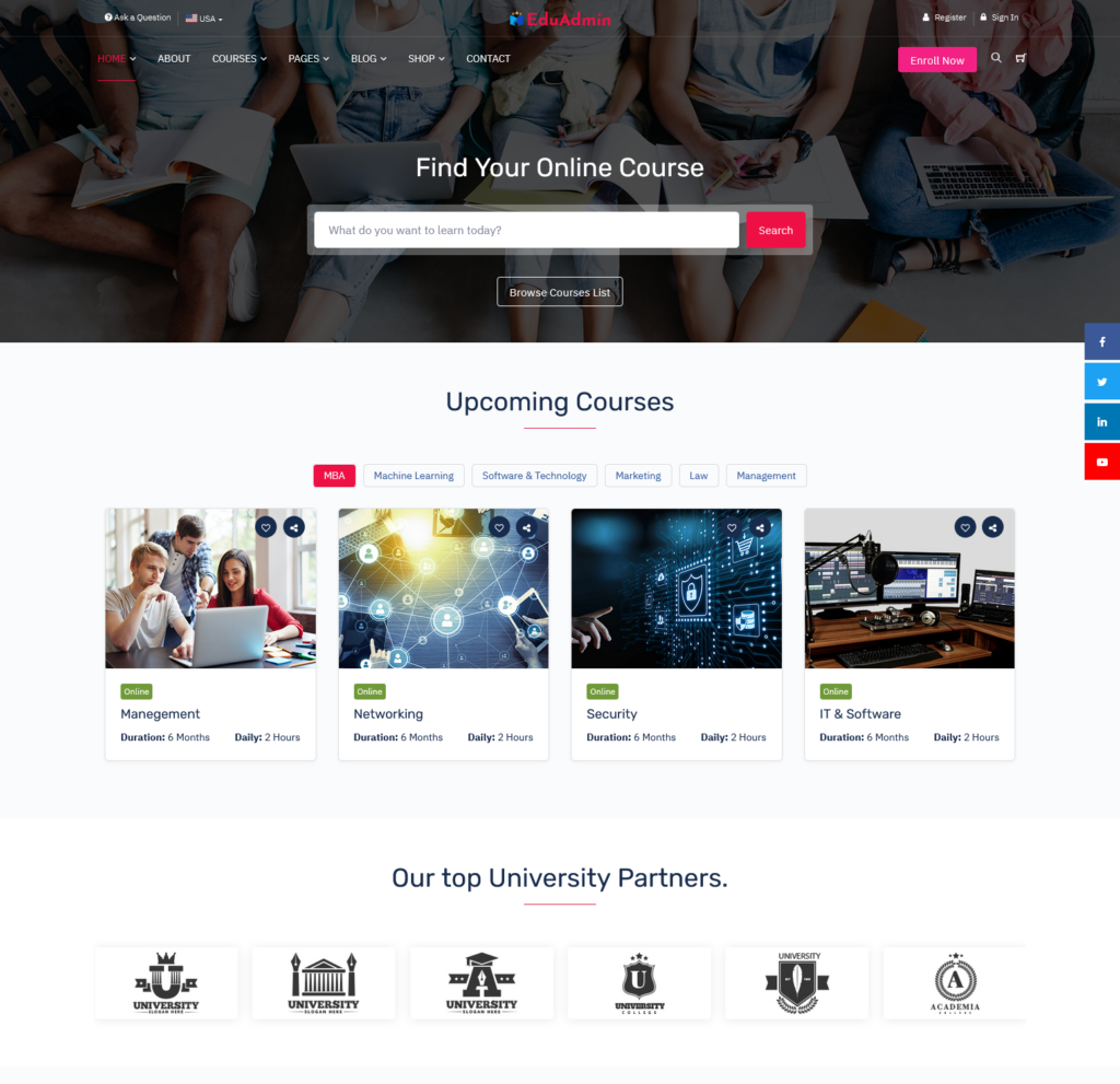 Best Bootstrap HTML to create an Online Course Dashboard in 2023