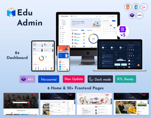 Eduadmin Admin Dashboard 35 Multipurpose Themes