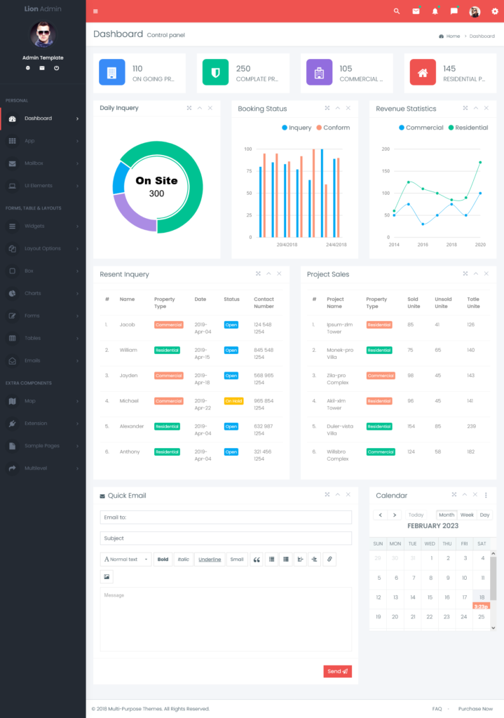 Real Estate Dashboard for Property Portal Bootstrap 5