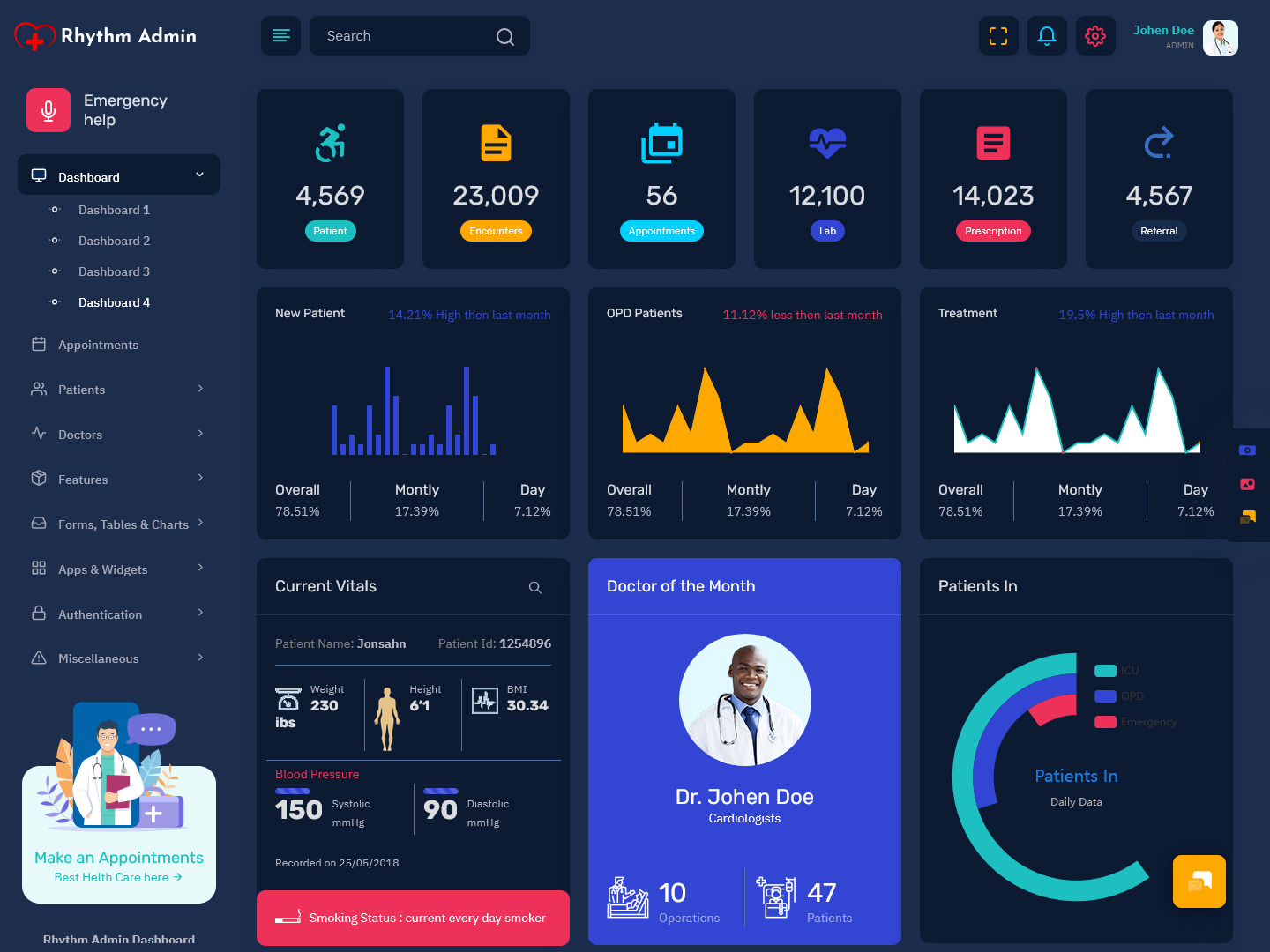 Bootstrap admin template