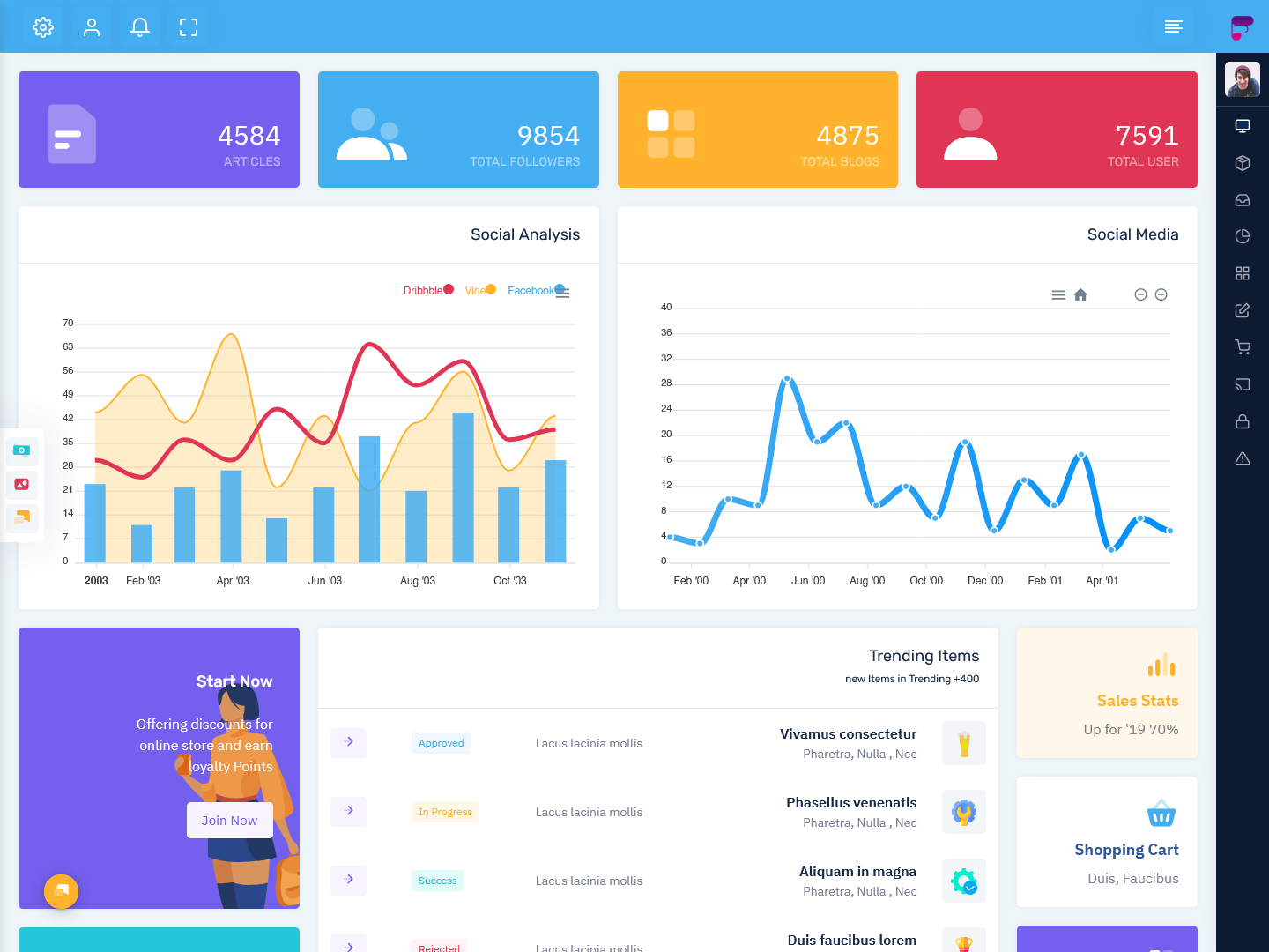 Bootstrap admin template
