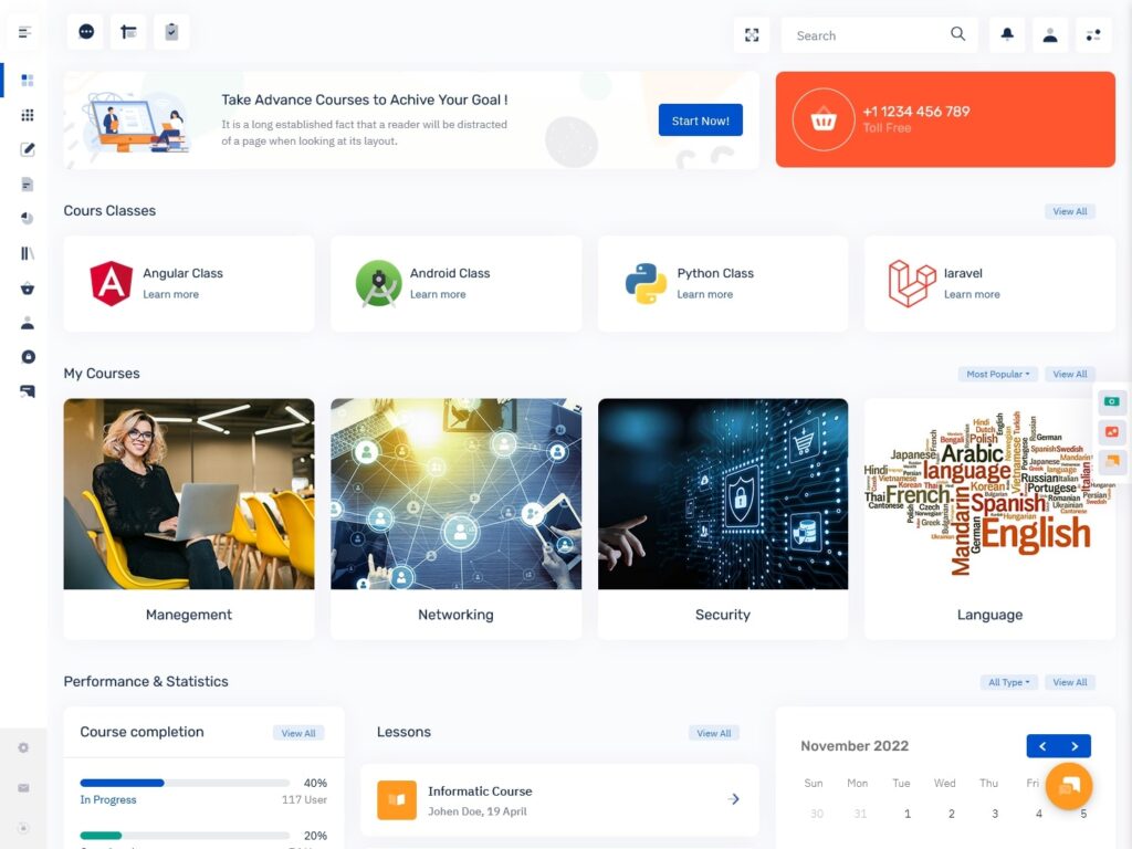 Discover LMS Software Dashboard Bootstrap 5 Admin Ui Framework