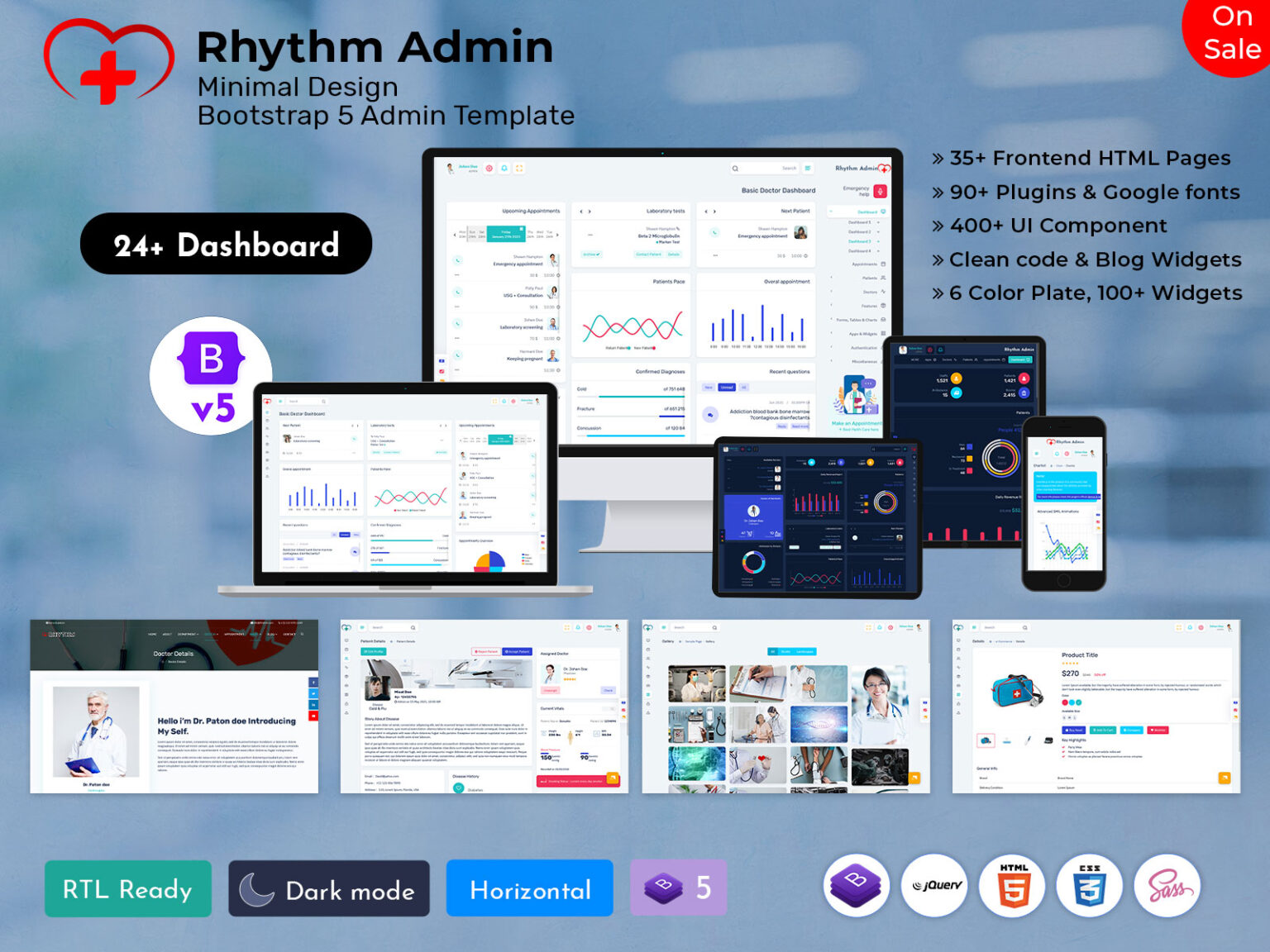 Rhythm Medical Bootstrap 5 Admin Template Multipurpose Themes