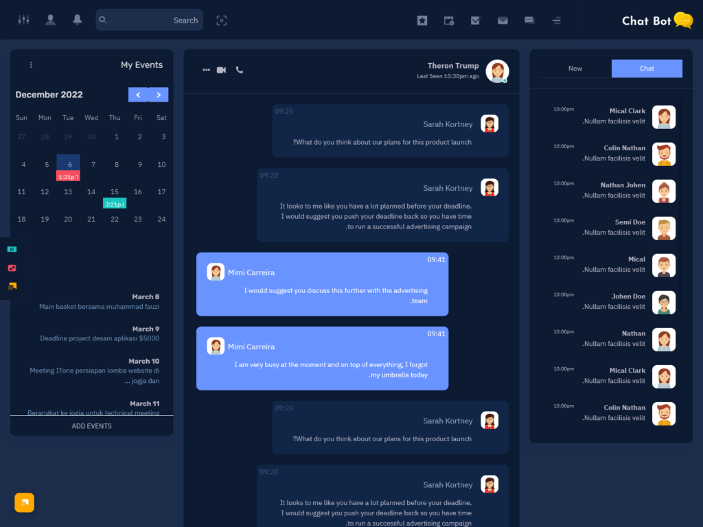 Building Chatbots: An Overview of Key Chat Application Dashboard