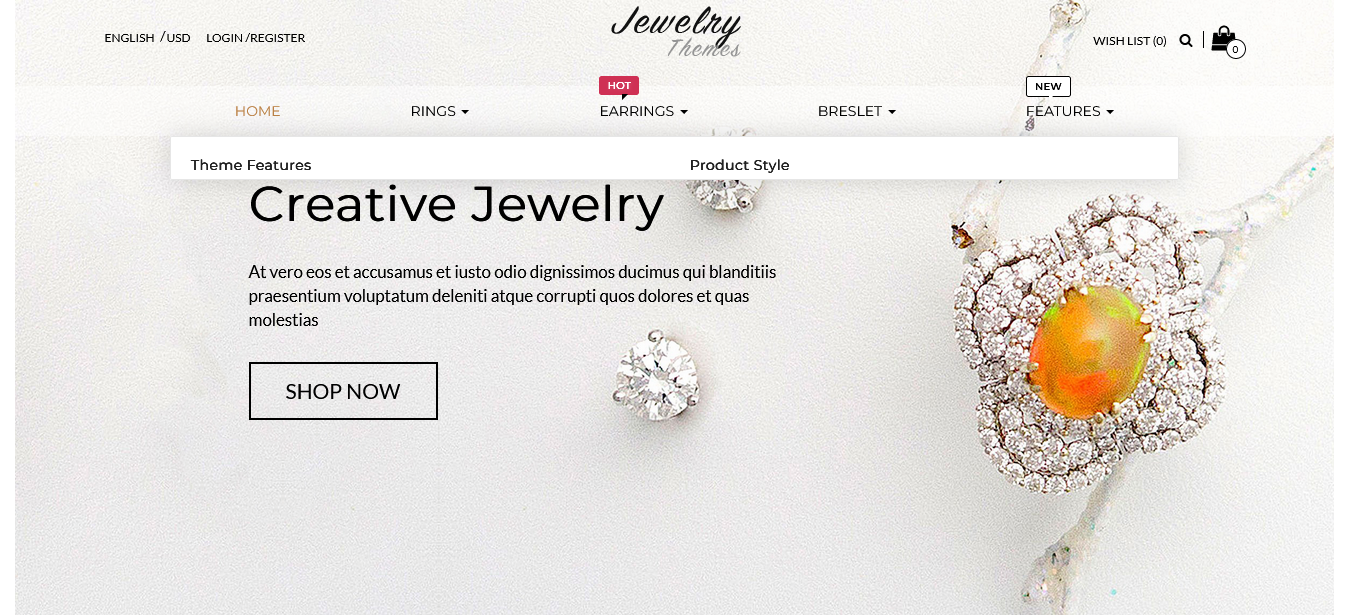 Jewelry Responsive Opencart Theme