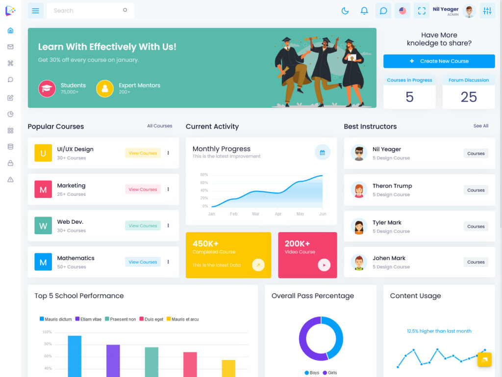 mini sidebar ltr light dashboard - MultiPurpose Themes