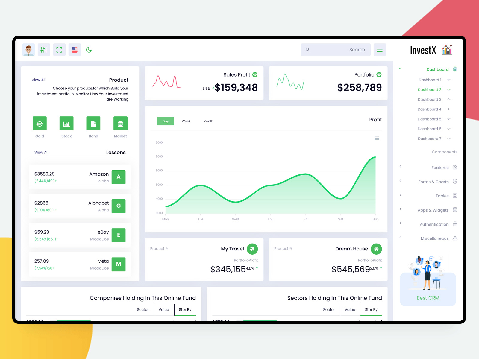 Investment Admin Template
