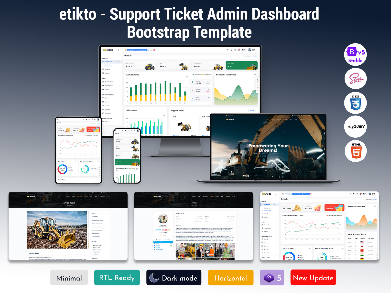 CRM Dashboard illustration Bootstrap 5 Admin Template with ui framework