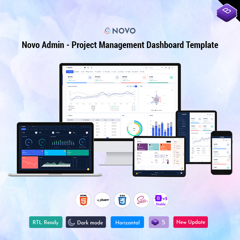 Novo Admin – Project Management Dashboard Template