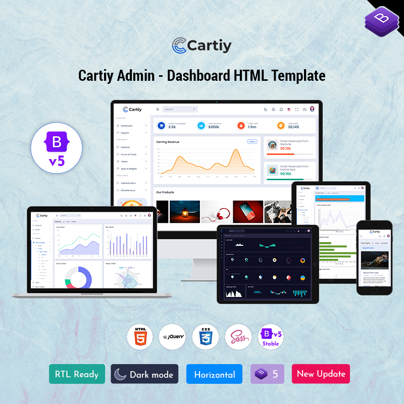 Cartiy Admin – E-Commerce Admin Dashboard Template