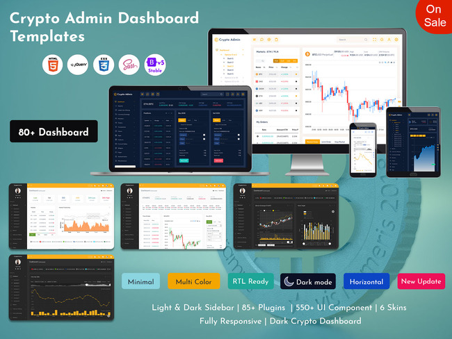 Cryptocurrency Dashboard Template