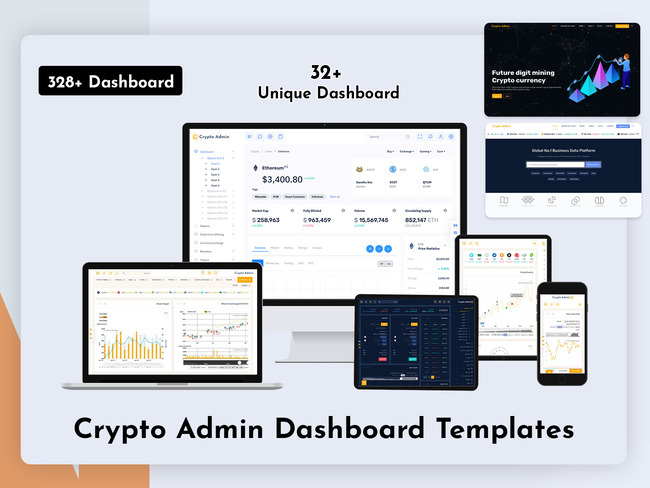 Cryptocurrency Admin Template