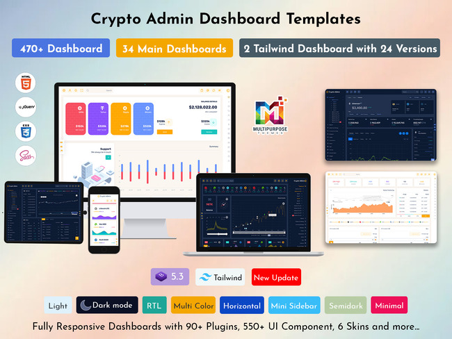 Cryptocurrency Dashboard Templates