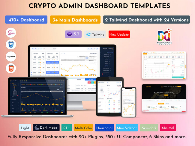 Cryptocurrency Dashboard Templates