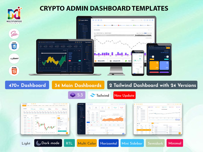 Cryptocurrency Dashboard Templates