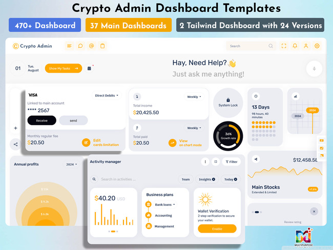 Crypto Admin Template