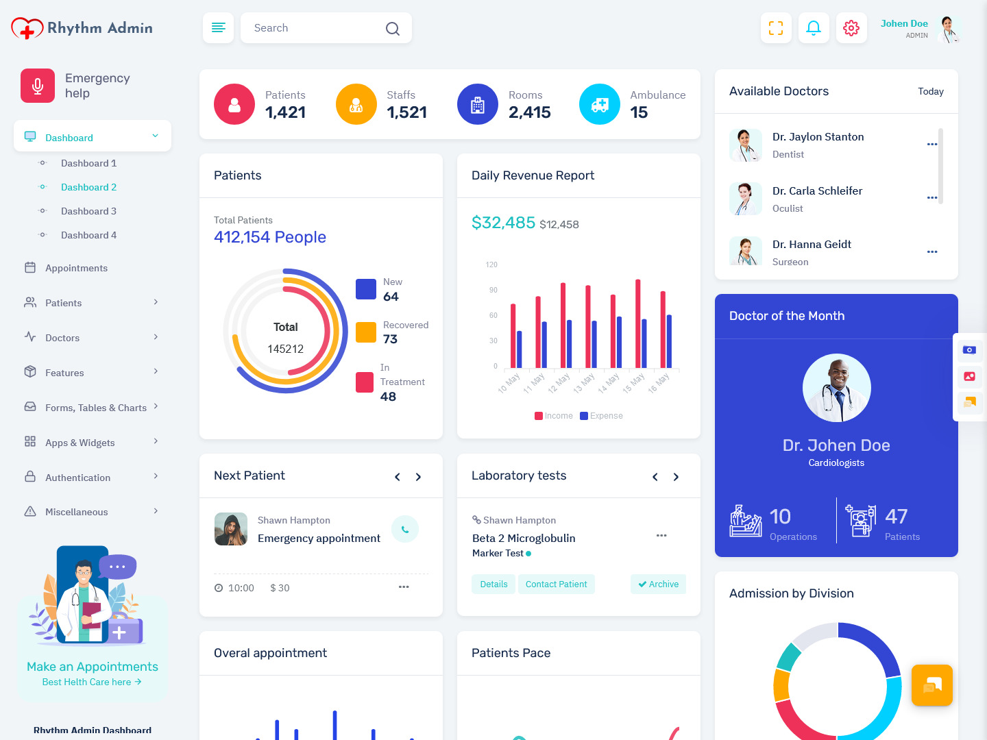 Medical Dashboard