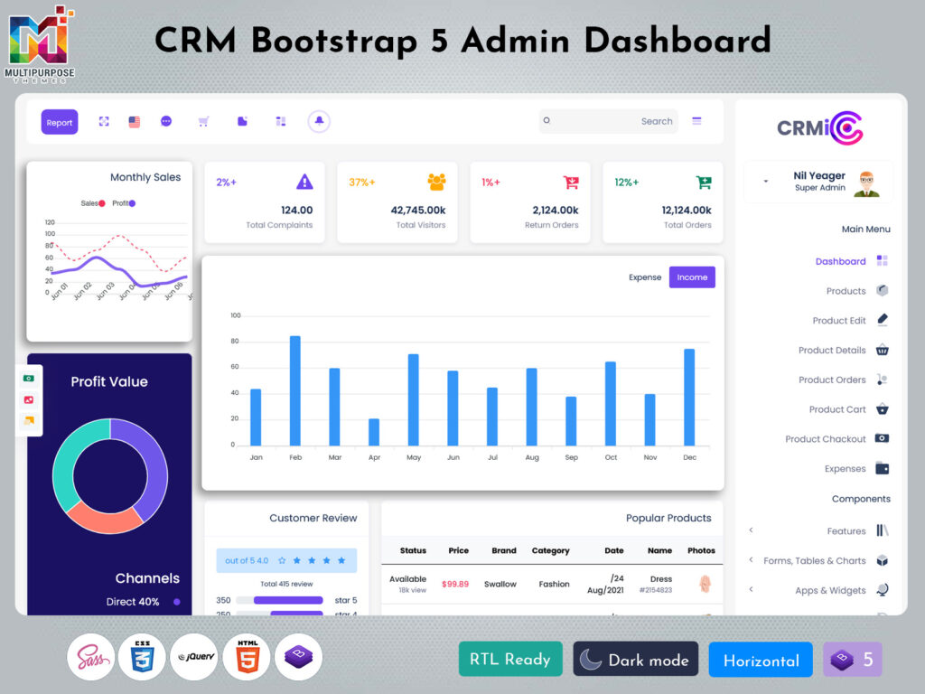 CRMi-Admin-Templates - MultiPurpose Themes