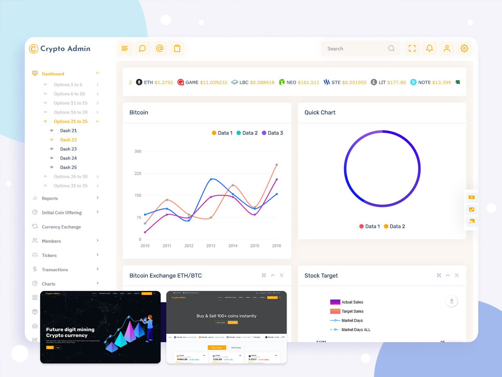 Bitcoin Admin Template