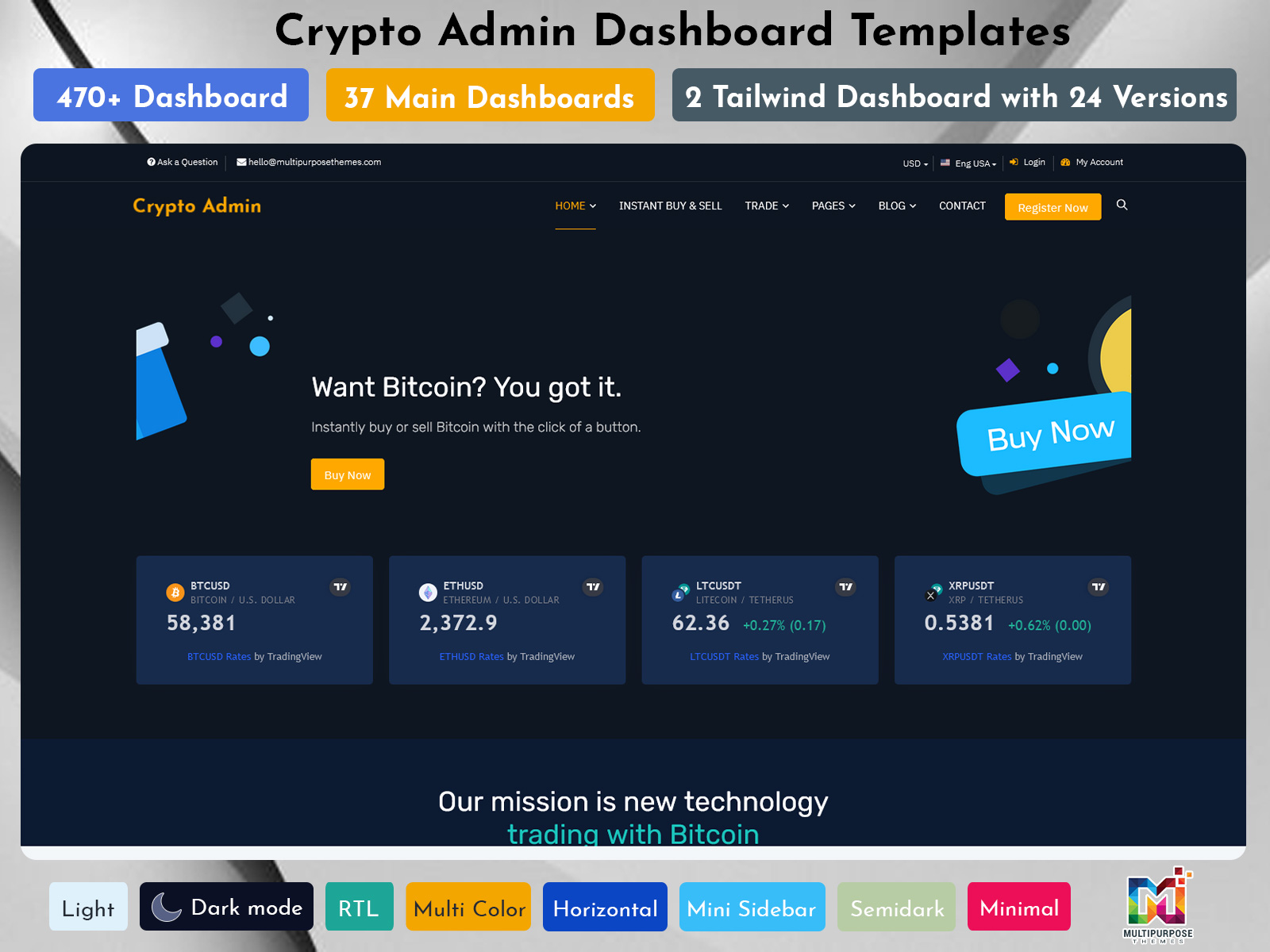 Bitcoin Admin Template