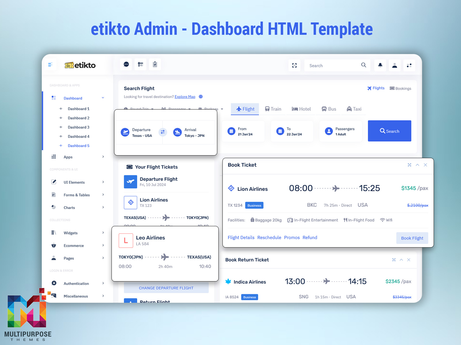 Ticket Booking Dashboard