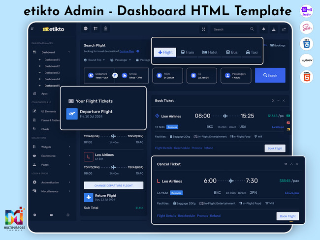 Ticket Booking Dashboard