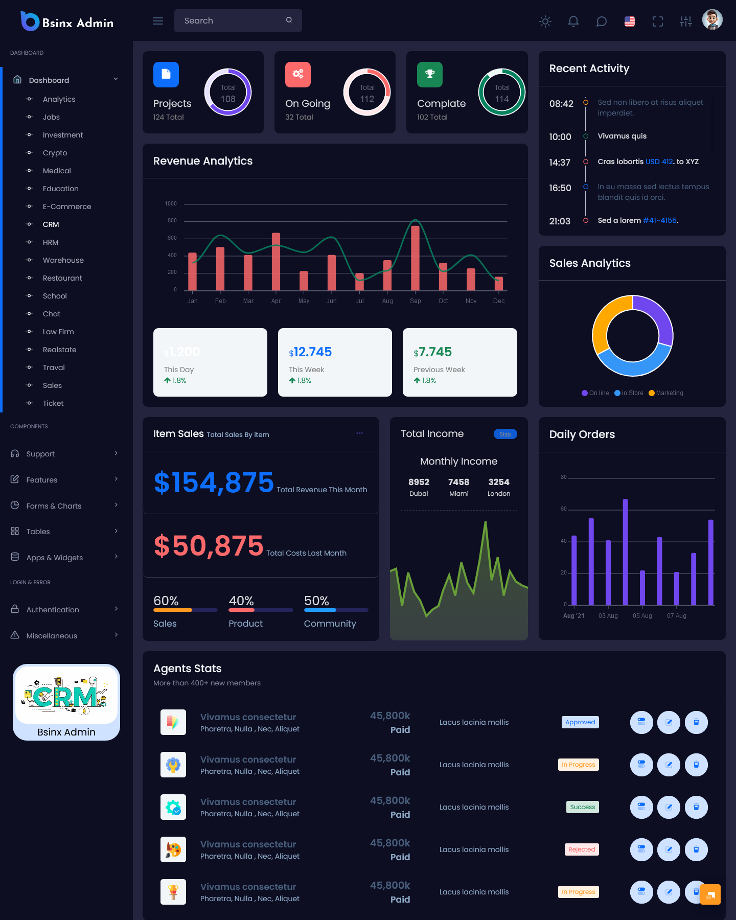 Bootstrap Admin Template