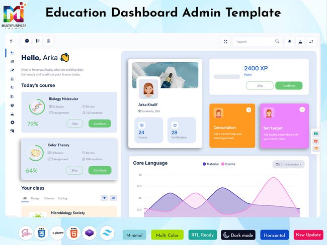 Online Classes Dashboard