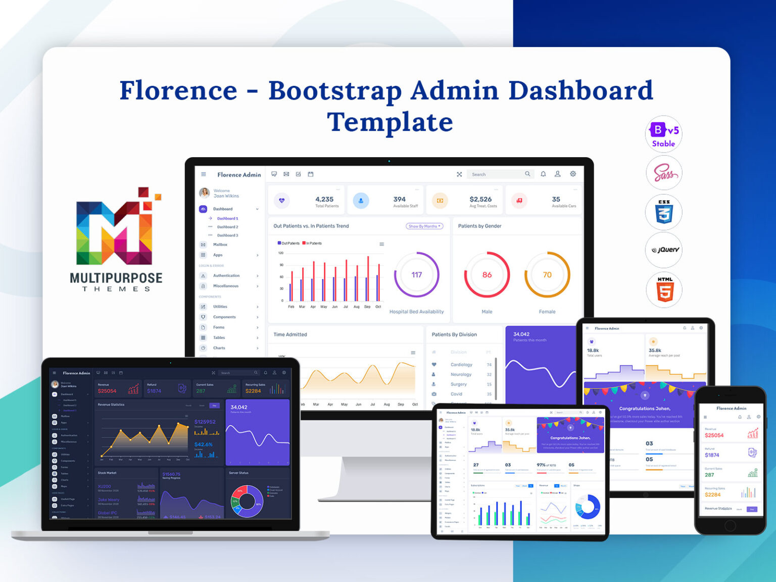 Admin Interface Bootstrap Florence-Admin-Bootstrap-Admin-Dashboard-Template-&-User-Interface ...