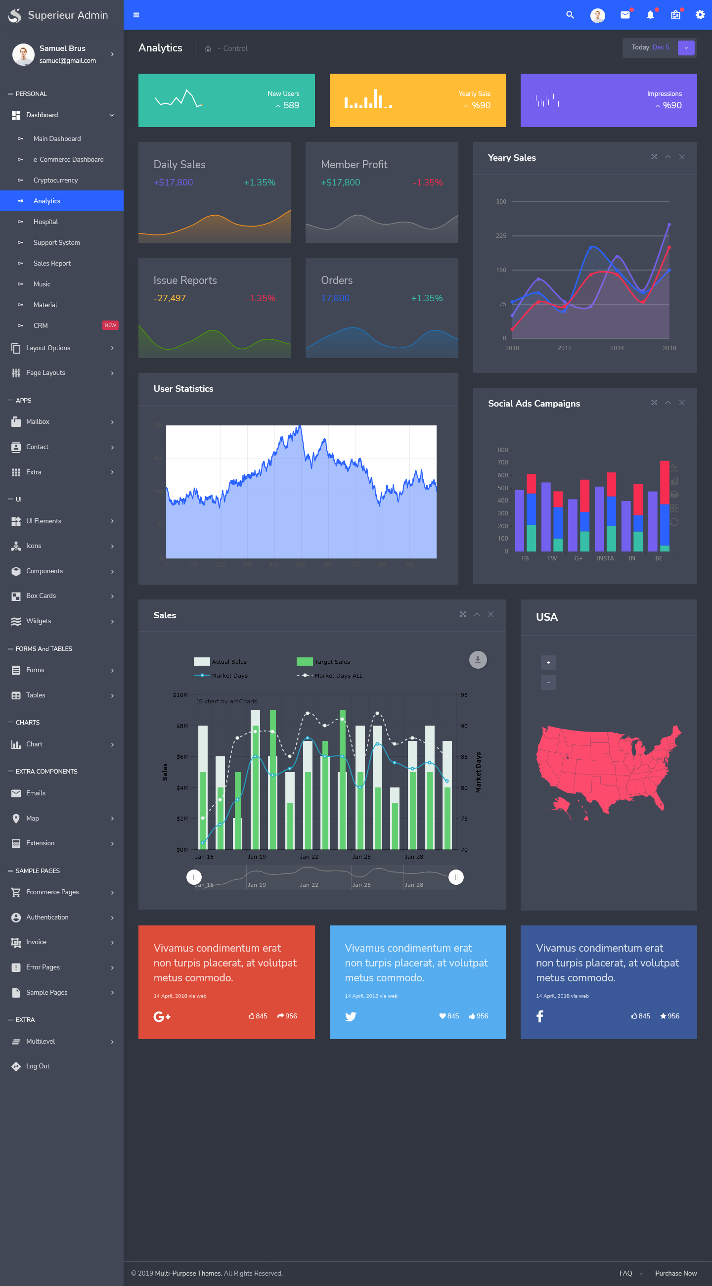 Bootstrap Admin Template