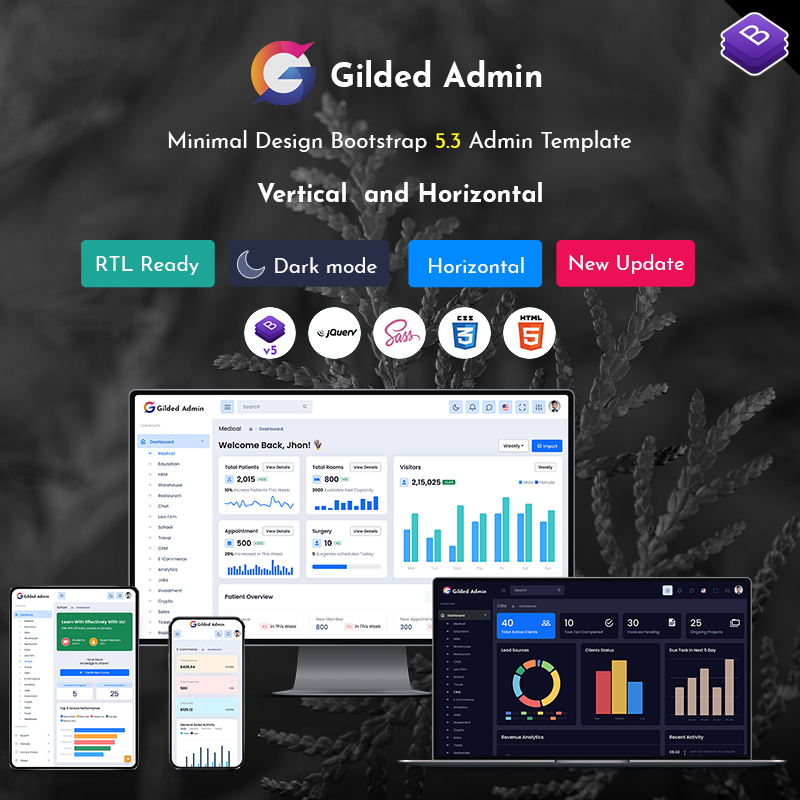 Bootstrap 5 Admin Template With Multiple Dashboards HTML