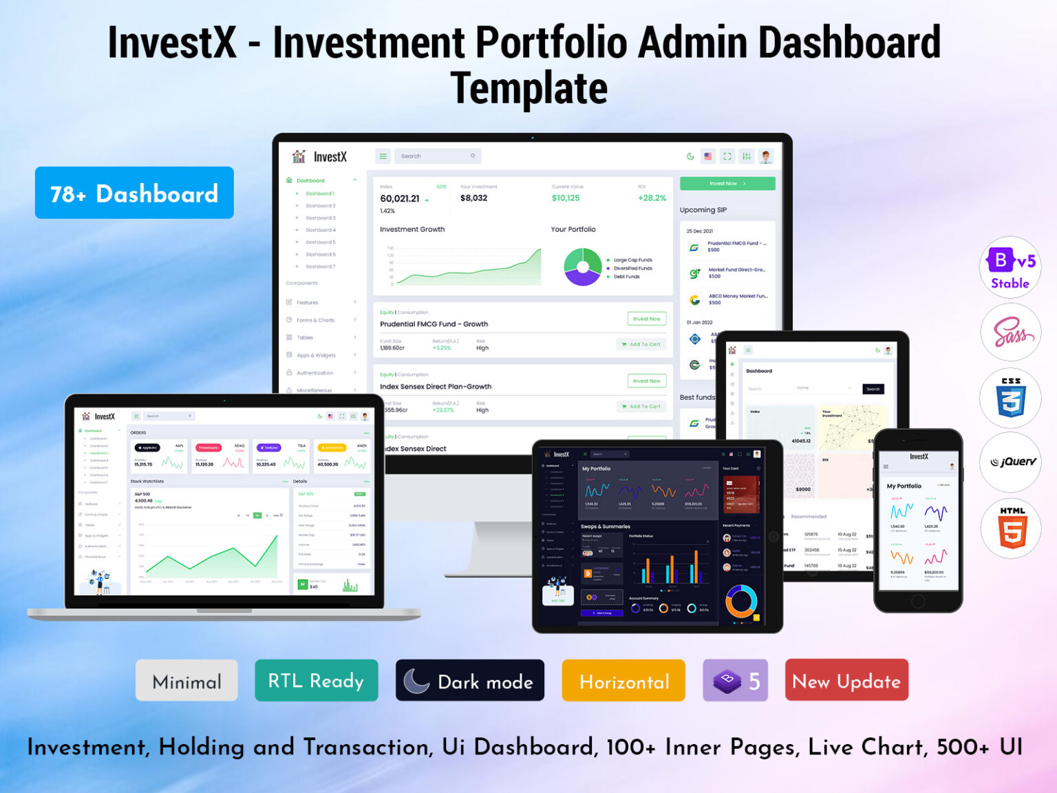 12 Elegant Investment Dashboard For Your Portfolio Management