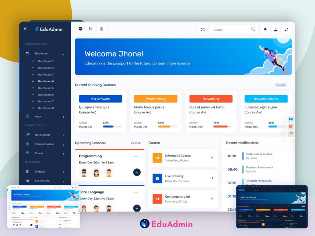 Learning Management System Dashboard
