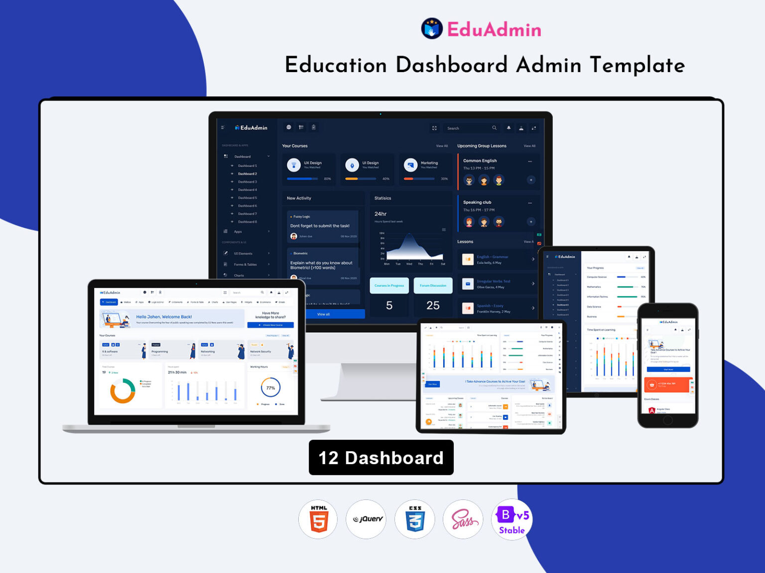 Learning Management System Dashboard - MultiPurpose Themes