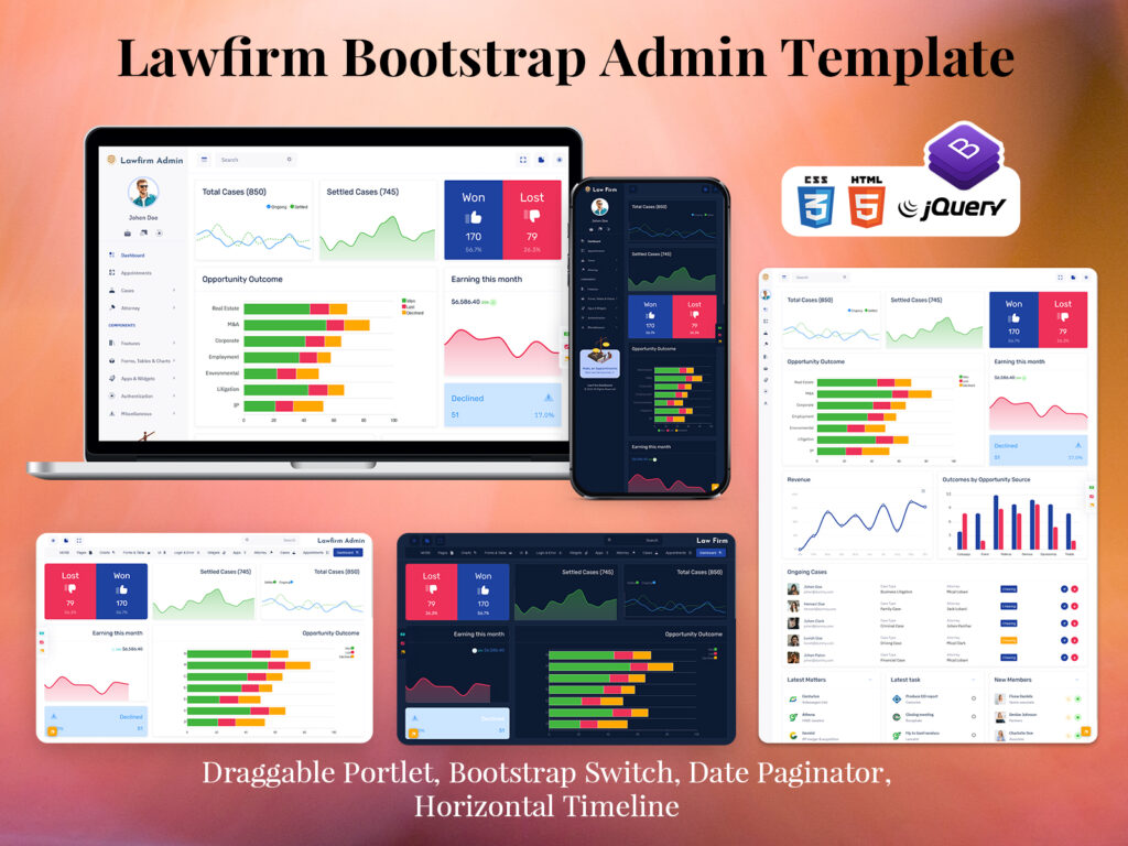 Lawfirm Bootstrap Admin Template - MultiPurpose Themes