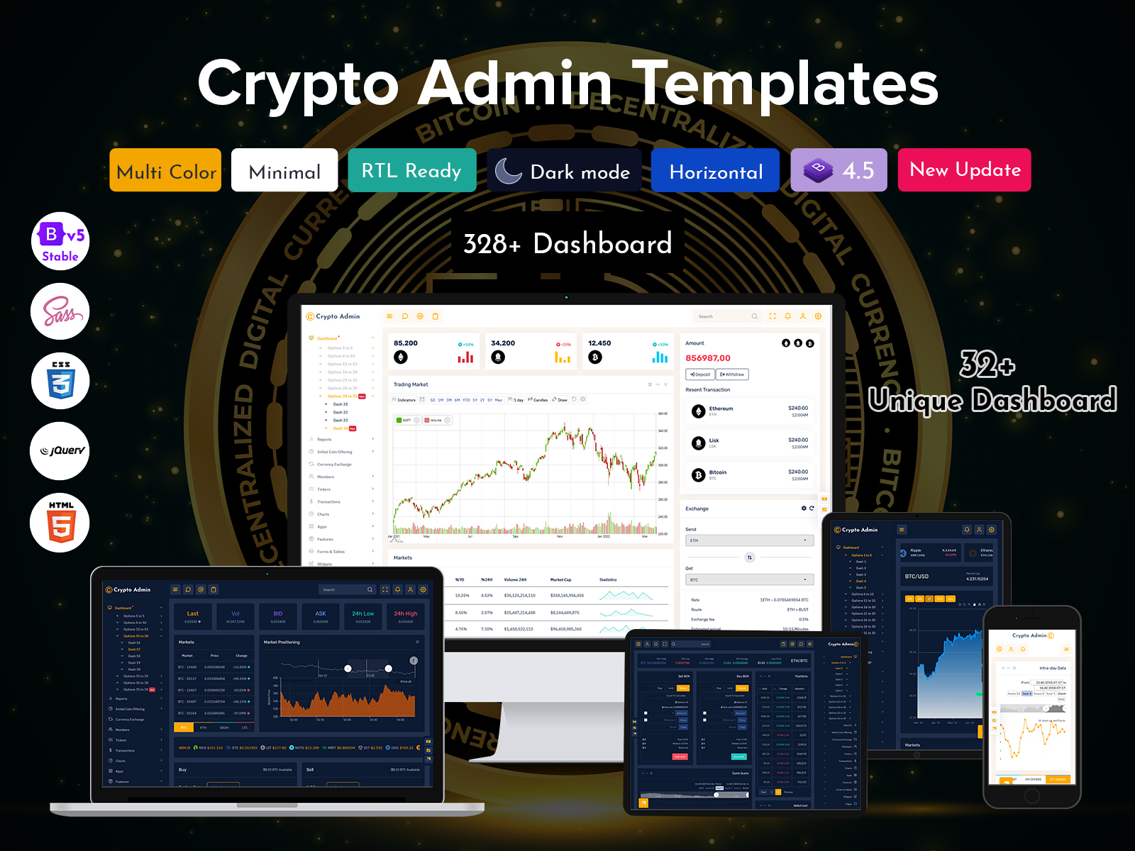 Crypto Admin Dashboard