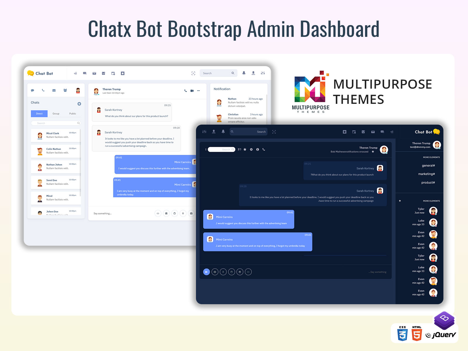 Chat Dashboard Template