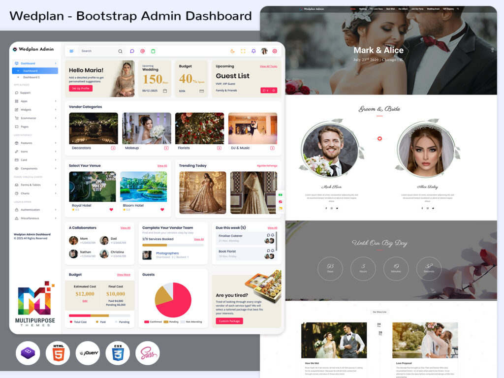 Wedding Planning Dashboard