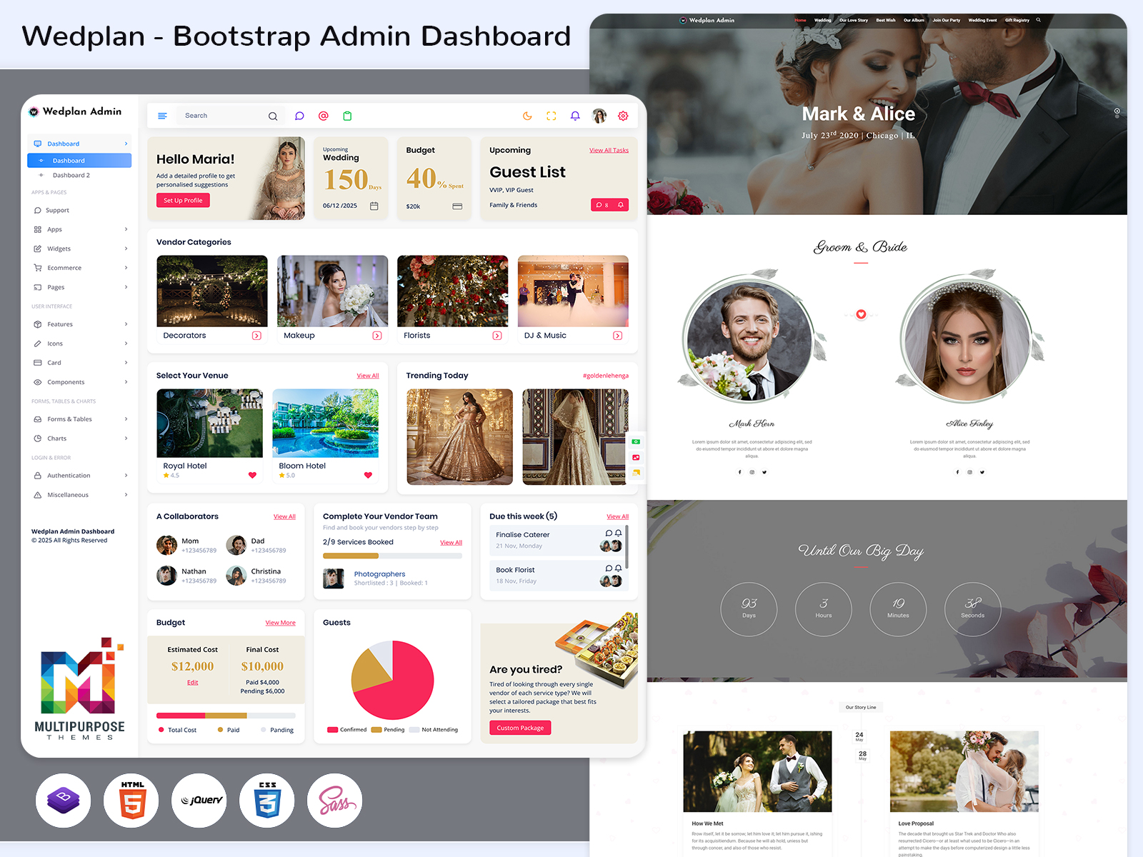 Wedding Planner Dashboard