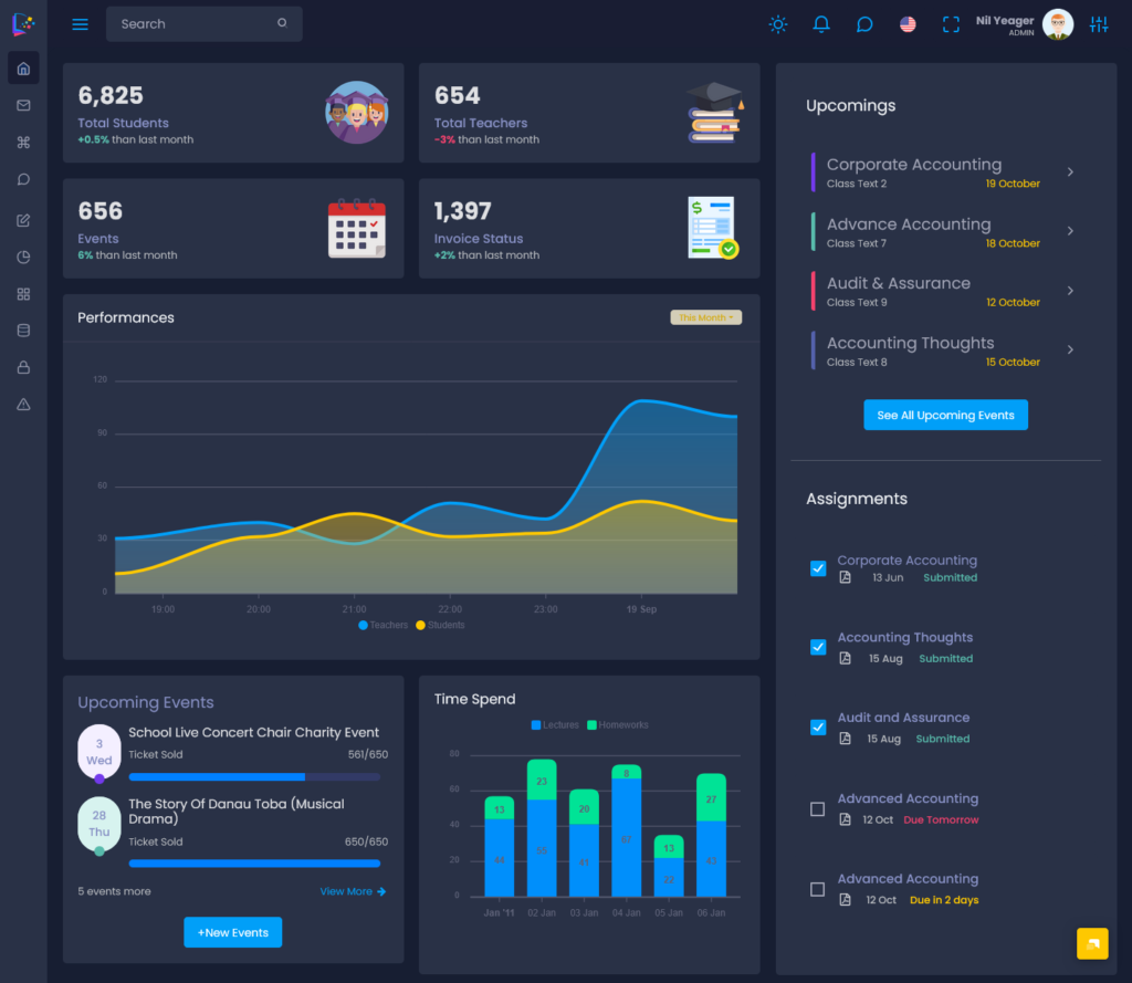 1. EduLearn - LMS - Dark - MultiPurpose Themes