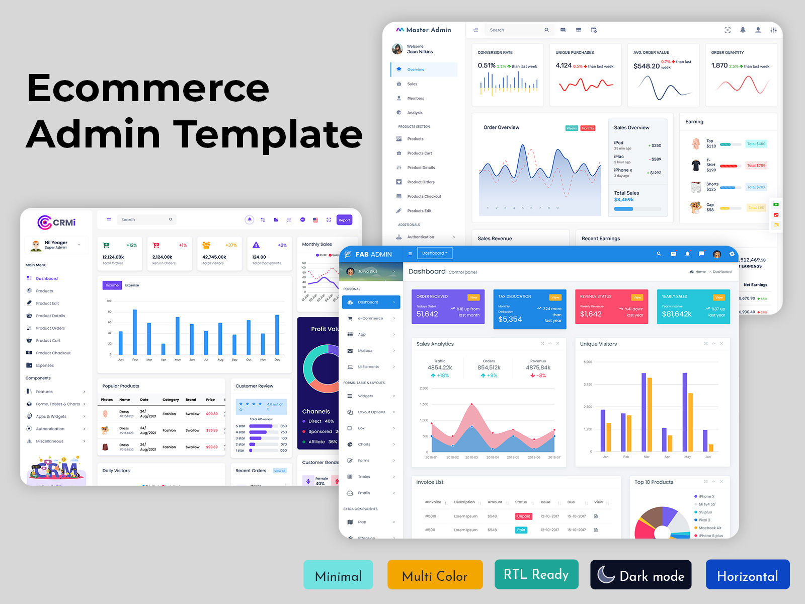 Ecommerce Admin Template