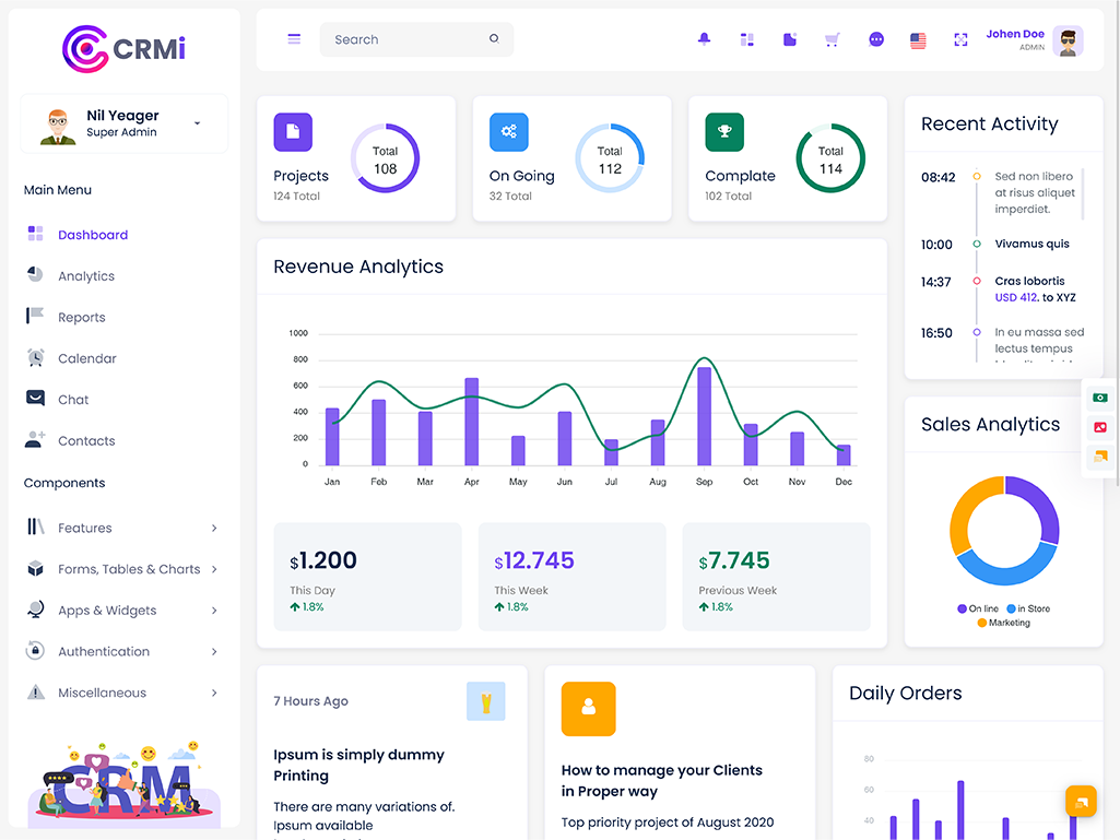 CRM Admin Templates
