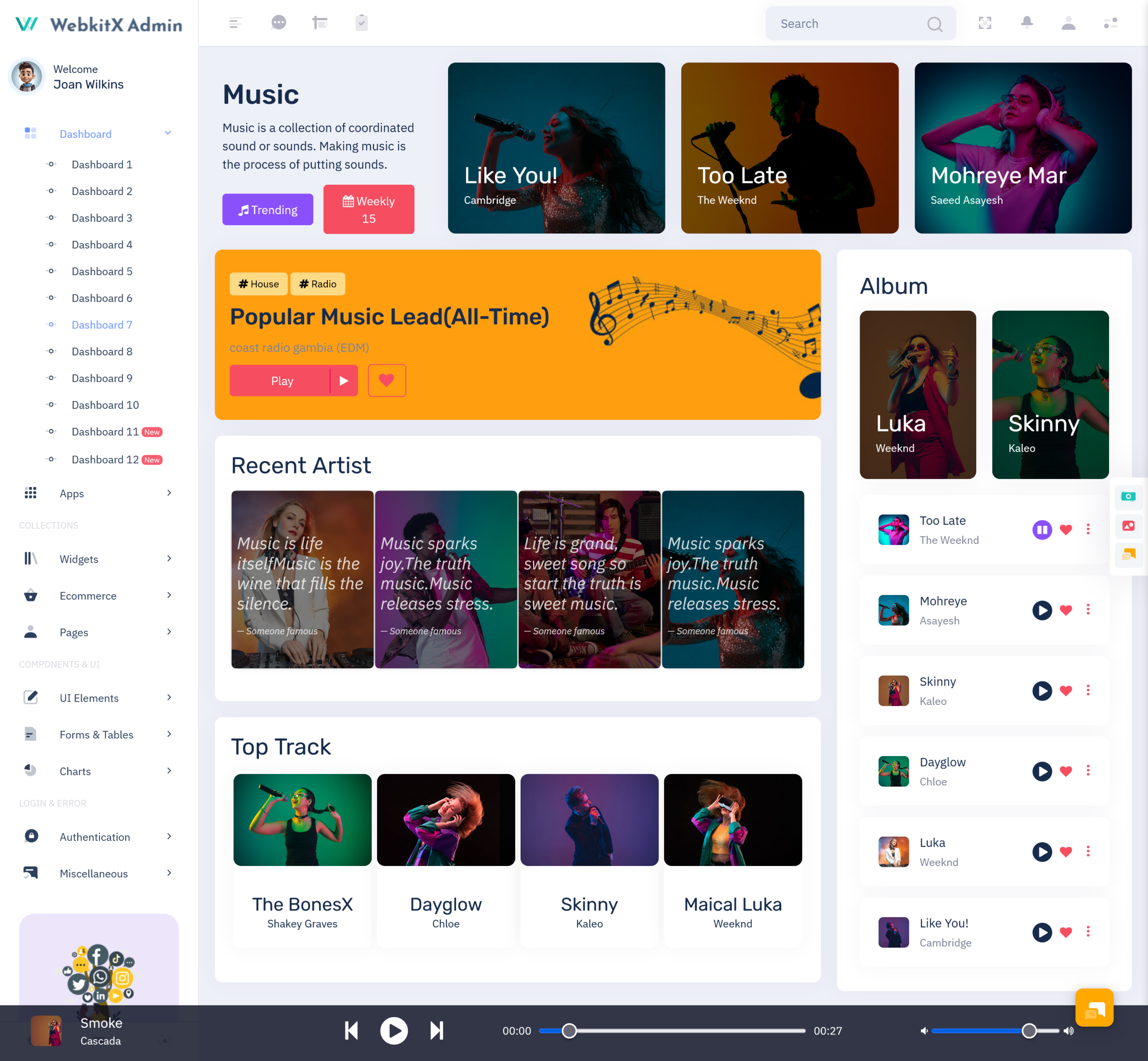 Music Dashboard